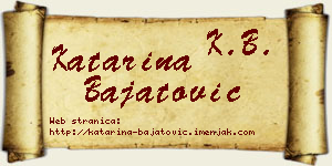 Katarina Bajatović vizit kartica
